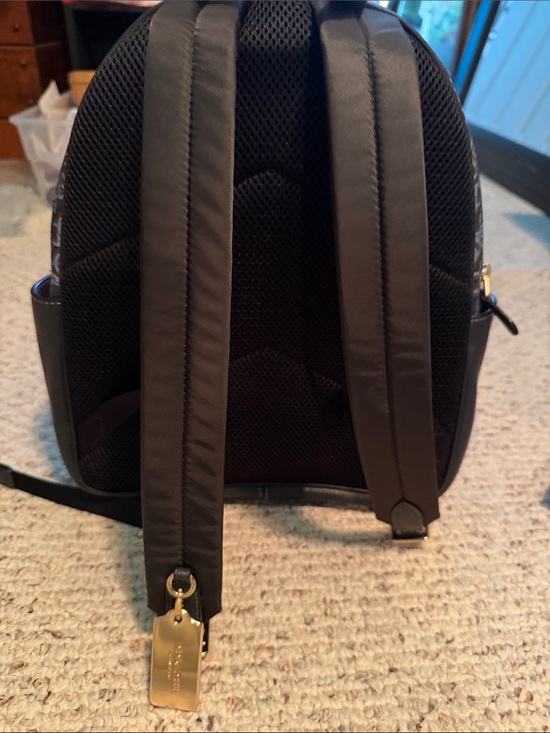 Coach Navy Blue Signature Monogram Mini Backpack main image 10